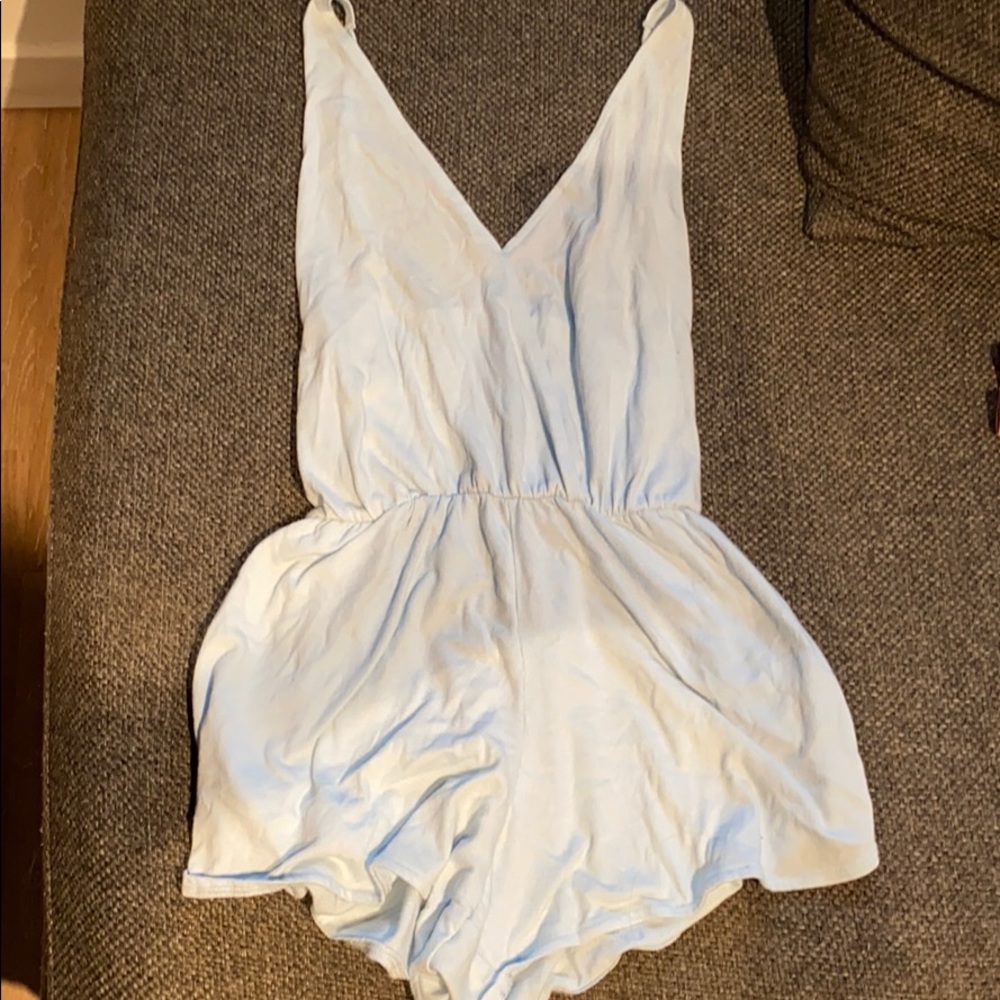 Victoria Secret PINK light blue romper